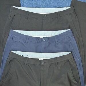 Footjoy FJ Golf Pants Men's 36x34 Pro Tour Golf Performace Stretch Chino Lot x3